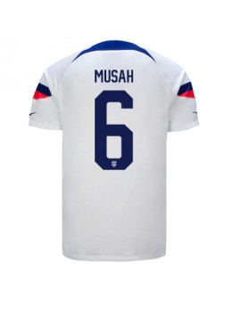 Förenta staterna Yunus Musah #6 Replika Hemmakläder VM 2022 Kortärmad